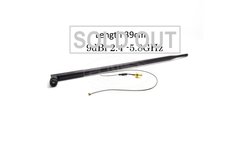 9dBi RP-SMA 2.4~5.8GHz WiFi Antennas + U.fl Pigtail for TX range Upgrade